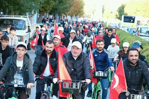 Pedallar 'Cumhuriyet' için çevrildi